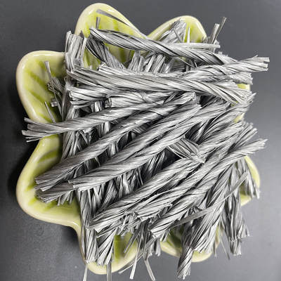 CE Certified Twisted Fiber Engineering PP Polypropylene Fiber Bunchy สำหรับถนนคอนกรีต