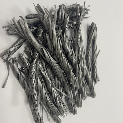 CE Certified Twisted Fiber Engineering PP Polypropylene Fiber Bunchy สำหรับถนนคอนกรีต