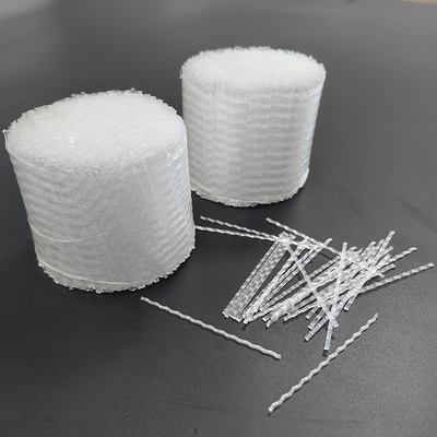 PP สายใยแมคโร รูปแบบคลื่นแทน Mesh โลหะ welded และเส้นใยเหล็กในโครงสร้างคอนกรีตสําหรับสะพานและหลังคาอุโมงค์