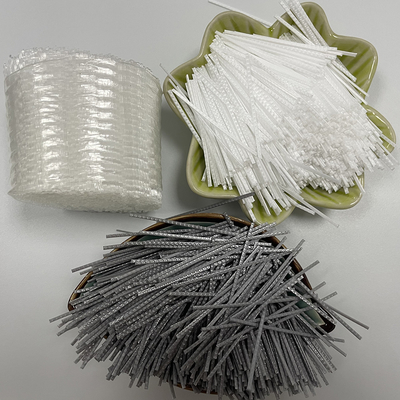 โพรพิลีน PP ไฟเบอร์สังเคราะห์ Macrofiber สำหรับคอนกรีตซีเมนต์ป้องกันการแตกร้าว