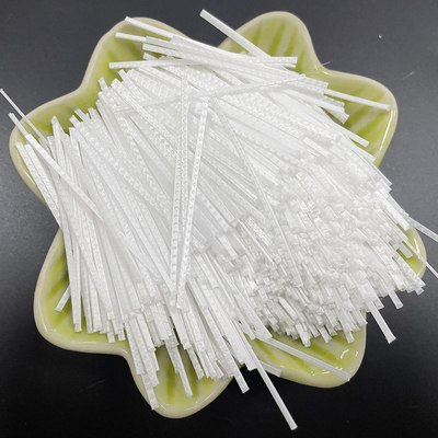 โพรพิลีน PP ไฟเบอร์สังเคราะห์ Macrofiber สำหรับคอนกรีตซีเมนต์ป้องกันการแตกร้าว