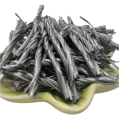 Buliding Polymer Material PP Fiber Twisted Bunchy Form 500T สำหรับการทนต่อการแตกร้าว