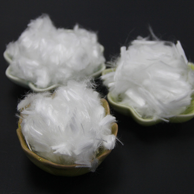 6 มิลลิเมตร 12 มิลลิเมตร สีขาวชิ้นคอนกรีต Polypropylene ไฟเบอร์สําหรับแผ่นซีเมนต์