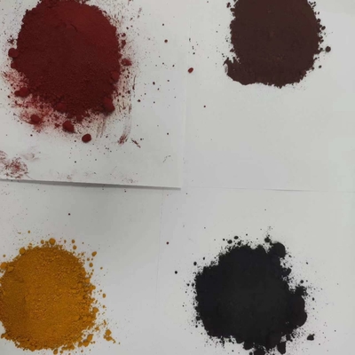 สีเหล็กอ๊อกไซด์สีหลายสี คุณภาพสูง สีแดง สีดํา สีเหลือง สีสันสําหรับอิฐคอนกรีต