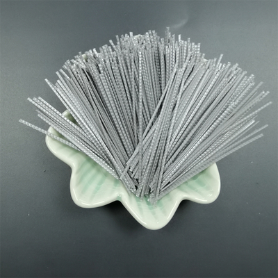 พลาสติก PP Embossed Macro Synthetic Fibres Concrete สำหรับการเสริมแรง